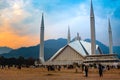 Faisal Mosque in golden hour just before sunset