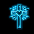 faith christianity neon glow icon illustration