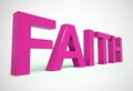 Faith concept icon means hope belief and trust - 3d illustration