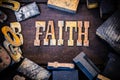 Faith Concept Wood and Rusted Metal Letters Royalty Free Stock Photo