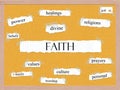 Faith Corkboard Word Concept