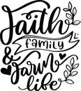 Faith Family Farm Life Royalty Free Stock Photo