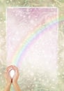 Faith Healers golden rainbow Border Template Background