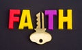 Faith holds the key. Royalty Free Stock Photo