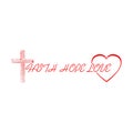Faith Hope Love, Christian faith icon isolated on white background Royalty Free Stock Photo