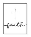 Faith, Hope, Love. Christian vector icon symbol.