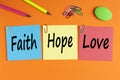 Faith Hope and Love Concept Royalty Free Stock Photo