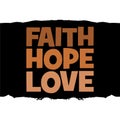 Faith, Hope, Love icon isolated on white background Royalty Free Stock Photo