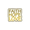 Faith, Hope, Love icon isolated on white background Royalty Free Stock Photo