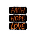 Faith, Hope, Love icon isolated on white background Royalty Free Stock Photo