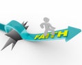 Faith - A Man's Beliefs Save Him Royalty Free Stock Photo