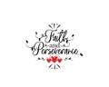 Faith and perseverance, vector