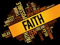 Faith word cloud collage Royalty Free Stock Photo