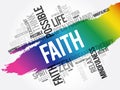 Faith word cloud collage Royalty Free Stock Photo