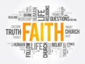 Faith word cloud collage , social concept background Royalty Free Stock Photo