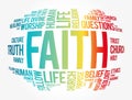 Faith word cloud collage Royalty Free Stock Photo