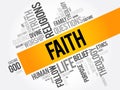 Faith word cloud collage , social concept background Royalty Free Stock Photo