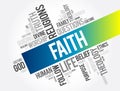 Faith word cloud collage , social concept background Royalty Free Stock Photo