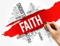 Faith word cloud collage , social concept Royalty Free Stock Photo