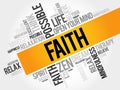 Faith word cloud Royalty Free Stock Photo