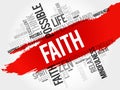 Faith word cloud Royalty Free Stock Photo