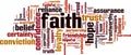 Faith word cloud Royalty Free Stock Photo