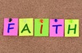 Faith word on notes