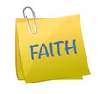 Faith word on piece paper illustration