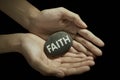 Faith word on stone Royalty Free Stock Photo