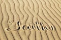 Faith Written in the Rippled Sand at Great Sand Dunes National P Royalty Free Stock Photo