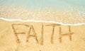 Faith written in sand