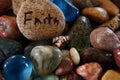 Faith Written on River Rock