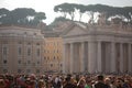 The faithful crowd in St. Peter's Square Royalty Free Stock Photo