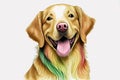faithful dog illustration. Generative AI