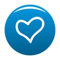 Faithful heart icon blue