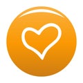 Faithful heart icon orange