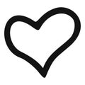 Faithful heart icon, simple style.