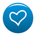 Faithful heart icon vector blue