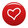 Faithful heart icon vector red