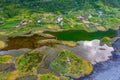 Faja dos Cubres marshes at Sao Jorge island in the Azores, Portu