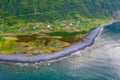 Faja dos Cubres marshes at Sao Jorge island in the Azores, Portu