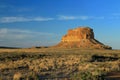 Chaco Culture National Historical Park with Fajada Butte and Desert Landscape at Sunrise, New Mexico, USA