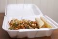 Fajita Fixings In A Carryout Box Royalty Free Stock Photo