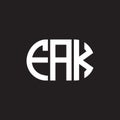 FAK letter logo design on black background. FAK creative initials letter logo concept. FAK letter design Royalty Free Stock Photo