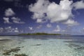 Fakarava atoll and lagoon near Tumakohua Tetamanu south pass - french polynesia
