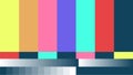 Fake abstract No Signal TV retro television test pattern for creative work. Color RGB Bars vector Illustration Royalty Free Stock Photo