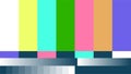Fake abstract No Signal TV retro television test pattern for creative work. Color RGB Bars vector Illustration Royalty Free Stock Photo