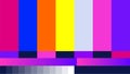 Fake abstract No Signal TV retro television test pattern for creative work. Color RGB Bars vector Illustration Royalty Free Stock Photo