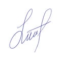 Fake autograph samples. Hand-drawn signature Royalty Free Stock Photo