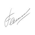 Fake autograph samples. Hand-drawn signatures Royalty Free Stock Photo